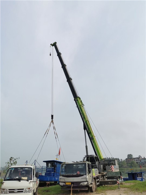 费县桥梁建设吊装案例